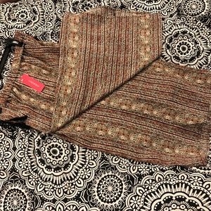 Coral Pattern Palazzo Pants Sz L